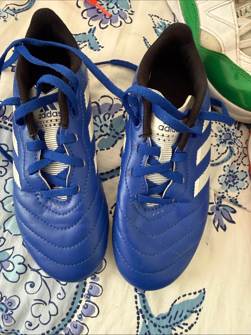 adidas Kids Royal Blue Sneakers with White Stripes